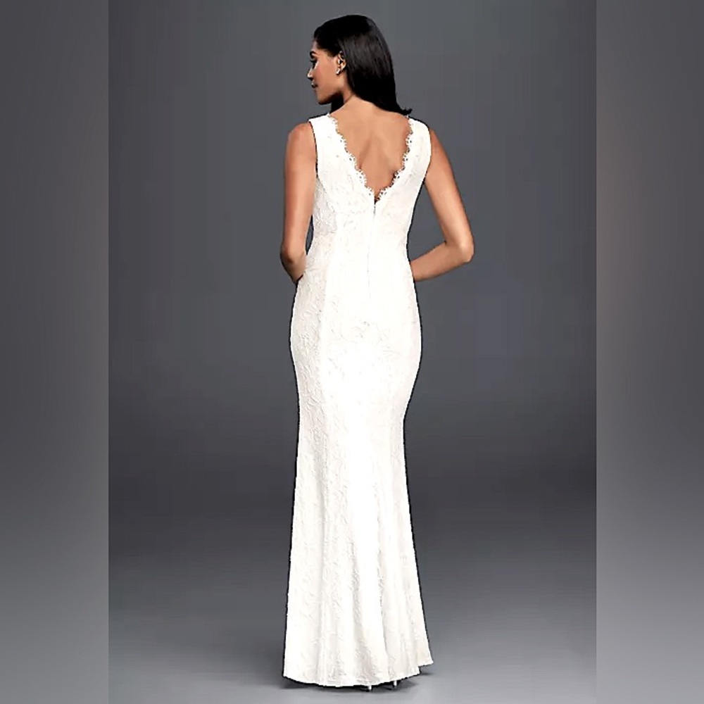 David’s Bridal, DB Studio, Size 4, Ivory, Lace Wedding Dress, NWT - Picture 2 of 9